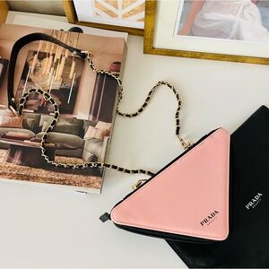 Prada Triangle Crossbody/Cosmetic Bag‎